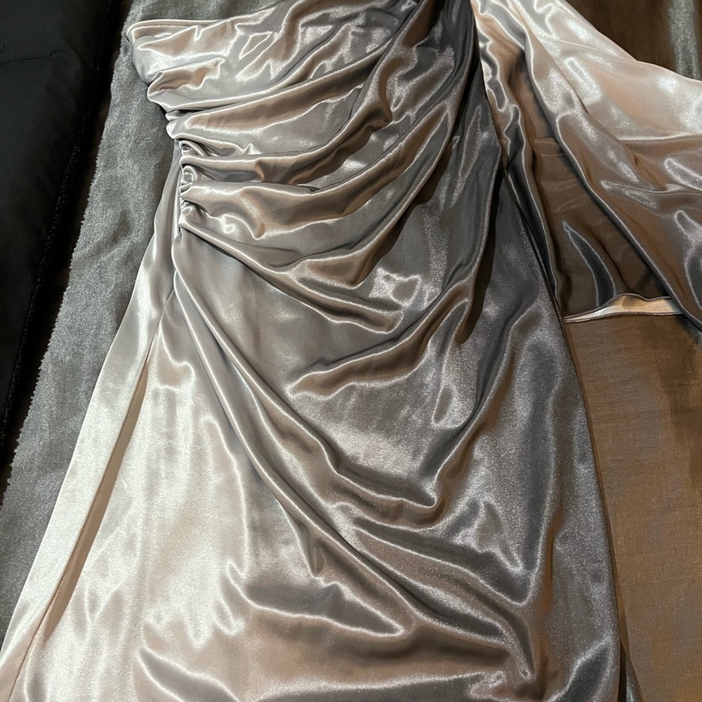 Hailey Logan Silver and Black Dress